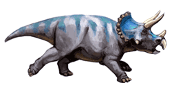 GIF animado (7663) Triceratops gris azul