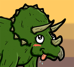 GIF animado (7670) Triceratops ruborizado