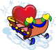 GIF animado (4142) Trineo romantico