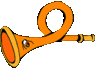 GIF animado (12932) Trompeta naranja
