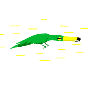 GIF animado (7467) Tucan verde