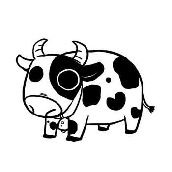 GIF animado (10141) Vaca divertida