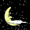 GIF animado (10143) Vaca en la luna