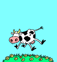 GIF animado (10147) Vaca feliz