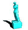 GIF animado (11864) Venus de milo en un bloque