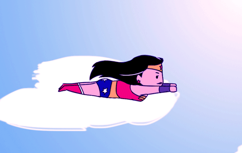 GIF animado (14746) Wonder woman volando