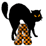 GIF animado (30005) Abecedario gatos negros