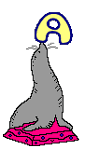 GIF animado (29595) Abecedario leones marinos