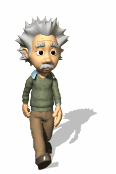 GIF animado (21016) Albert einstein caminando