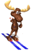 GIF animado (15684) Alce esquiando