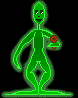 GIF animado (20826) Alien de piel verde