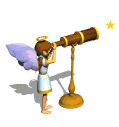GIF animado (21558) Angel mirando telescopio