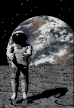 GIF animado (21161) Astronauta saltando luna