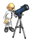 GIF animado (21559) Astronomo mirando telescopio