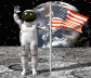 GIF animado (21162) Bandera estados unidos luna