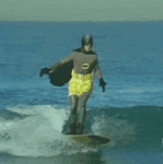 GIF animado (24209) Batman surfeando
