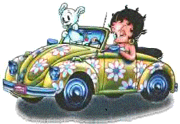 GIF animado (17177) Betty boop coche