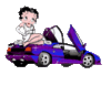 GIF animado (17180) Betty boop coche