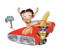 Imagen GIF de Betty boop coche animado