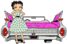 GIF animado (17176) Betty boop coche rosa