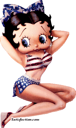 GIF animado (17354) Betty boop patriota americana