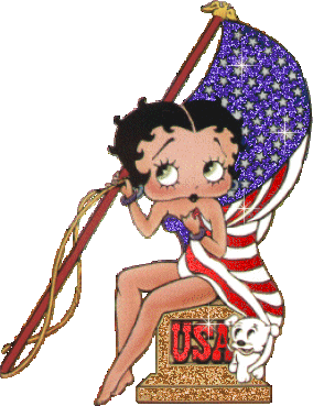 GIF animado (17365) Betty boop patriota americana