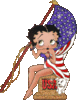GIF animado (17365) Betty boop patriota americana