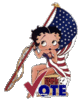 GIF animado (17366) Betty boop patriota americana
