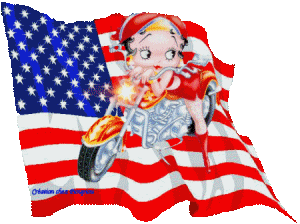 GIF animado (17367) Betty boop patriota americana