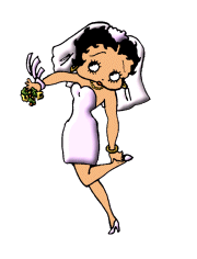 GIF animado (17102) Betty boop vestido novia