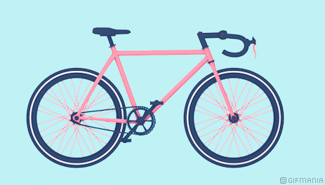 GIF animado (15545) Bicicleta rosa