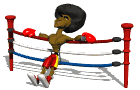 GIF animado (15464) Boxeador afro