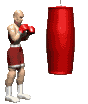 GIF animado (15476) Boxeador saco boxeo