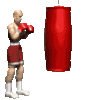 GIF animado (15476) Boxeador saco boxeo