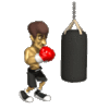 GIF animado (15477) Boxeador saco boxeo