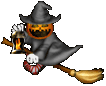 GIF animado (22695) Bruja en halloween