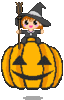 GIF animado (22709) Bruja en halloween