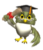 GIF animado (22570) Buho graduado