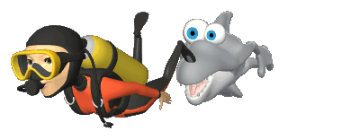 GIF animado (16570) Buzo tiburon