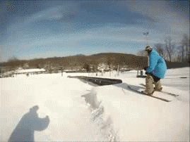 GIF animado (15664) Caida esqui rail