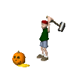 GIF animado (22732) Calabaza halloween divertida
