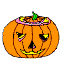 GIF animado (22820) Calabaza halloween gato negro