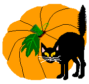 GIF animado (22825) Calabaza halloween gato negro