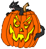 GIF animado (22829) Calabaza halloween gato negro