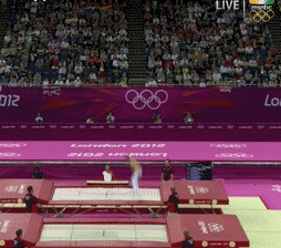 GIF animado (16117) Cama elastica en los juegos olimpicos