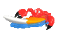 GIF animado (16596) Cangrejo surfero