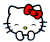 GIF animado (17872) Cara hello kitty