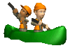 GIF animado (15523) Cazadores canoa