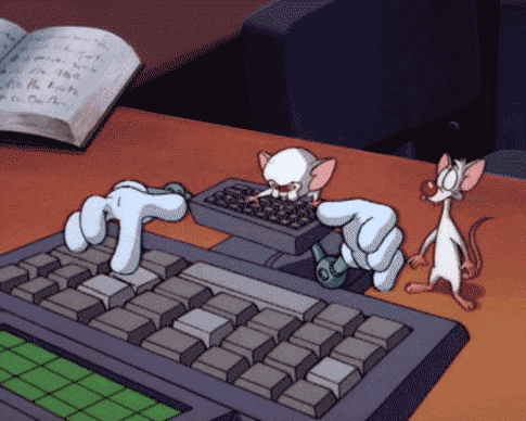GIF animado (19951) Cerebro escribiendo a maquina