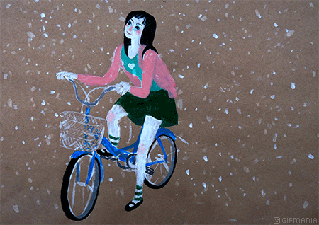 GIF animado (15554) Chica ciclista